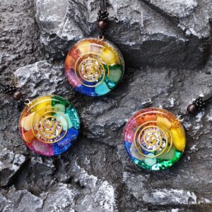 "Radiant Realign" – Multicolor Onyx & Jade Chakra Pendant Necklace