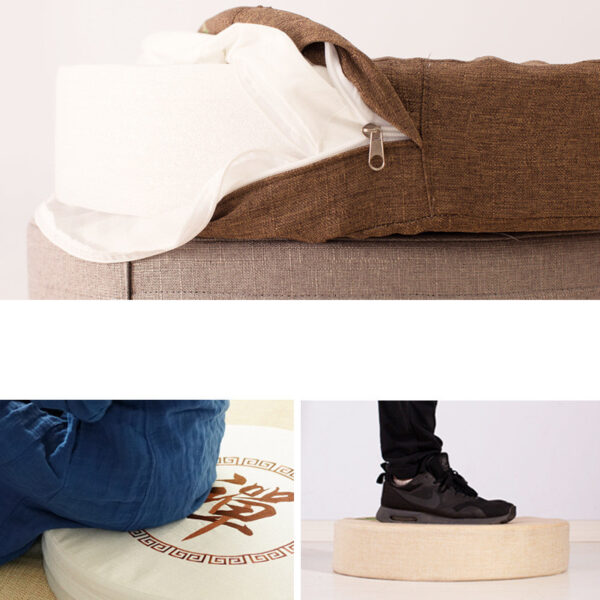 Sacred Stillness" – Round Futon Meditation & Grounding Cushion - Image 5