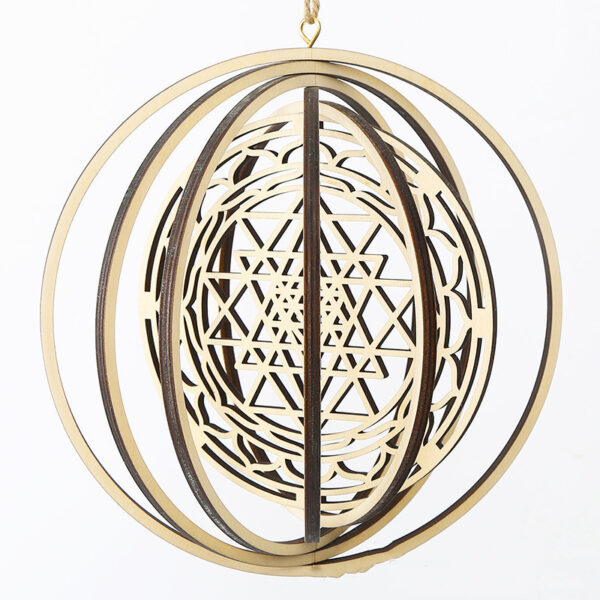 Sacred Flower of Life | Wooden Geometric Energy Ornament - Image 4