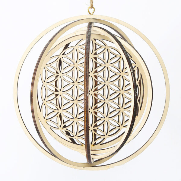 Sacred Flower of Life | Wooden Geometric Energy Ornament - Image 3