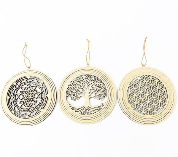 Sacred Flower of Life | Wooden Geometric Energy Ornament - Image 7