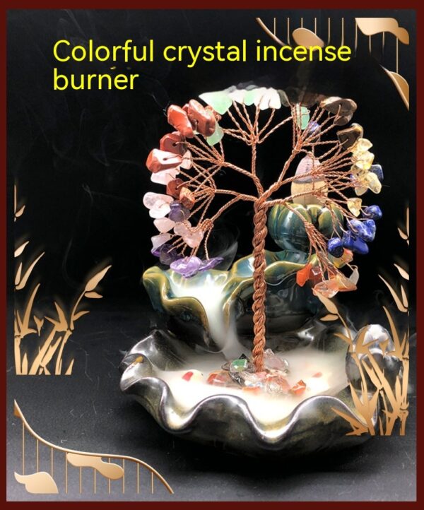 Crystal Tree Incense Burner Ornament – Harmonize Your Space with Elegance and Serenity - Image 3