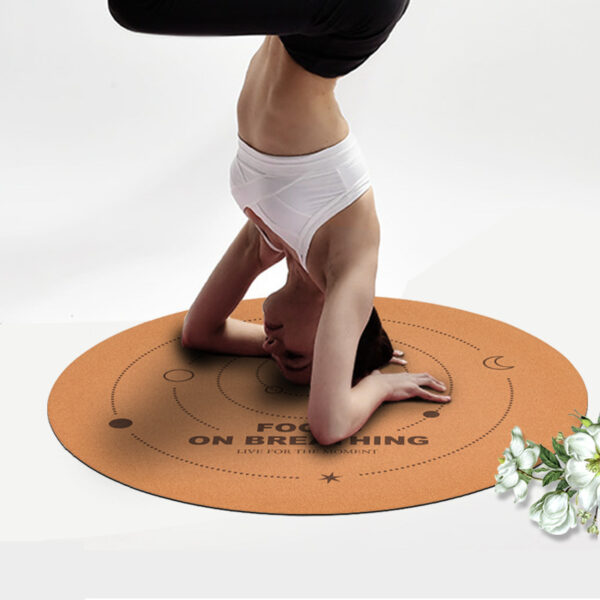 EarthFlow Mat" – Eco-Friendly Cork & Natural Rubber Meditation Mat Namaste - Image 4