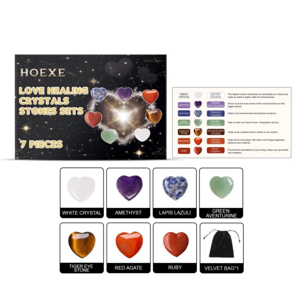 Love Healing Crystals & Stones Set – Cultivate Love, Compassion & Emotional Balance