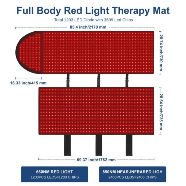 Red & Infrared Light Therapy Pad for Pain Relief & Healing 360 degree pad - Image 5