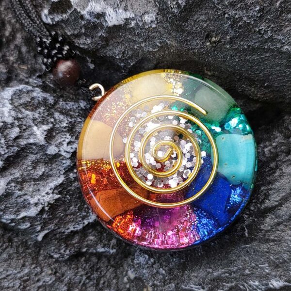 "Radiant Realign" – Multicolor Onyx & Jade Chakra Pendant Necklace - Image 5