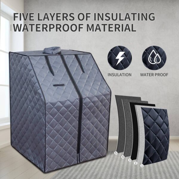 Steam Sanctuary – Personal Home Sauna Tent with Remote - Image 2