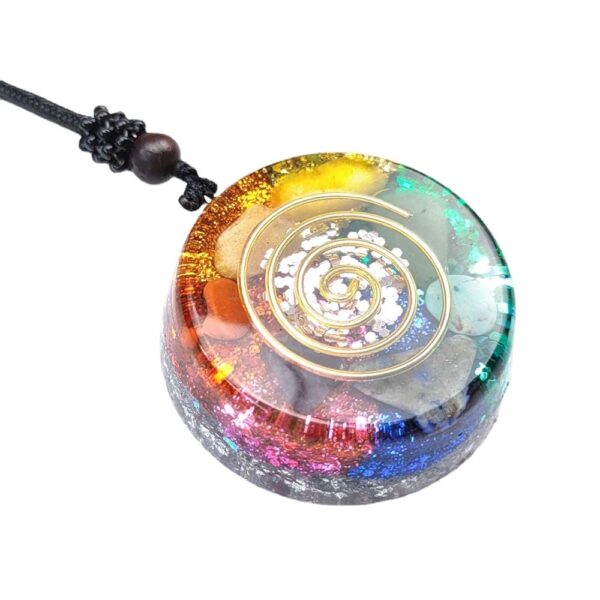 "Radiant Realign" – Multicolor Onyx & Jade Chakra Pendant Necklace - Image 4