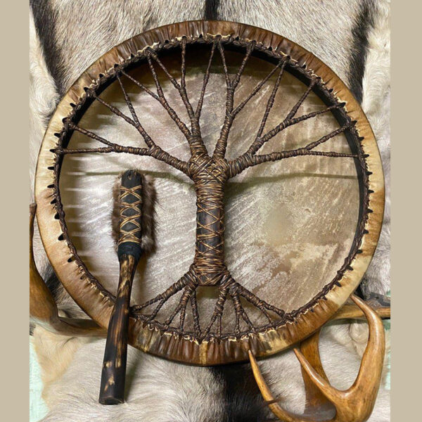 Sacred Tree of Life Shaman Drum | Handcrafted Spirit Resonance Instrument - Image 6