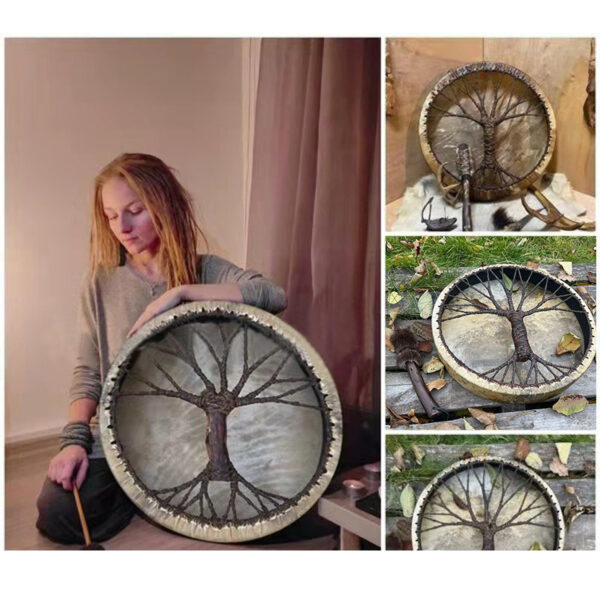 Sacred Tree of Life Shaman Drum | Handcrafted Spirit Resonance Instrument - Image 8