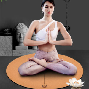 EarthFlow Mat" – Eco-Friendly Cork & Natural Rubber Meditation Mat Namaste