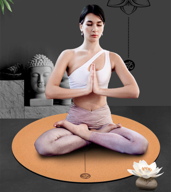 EarthFlow Mat" – Eco-Friendly Cork & Natural Rubber Meditation Mat Namaste