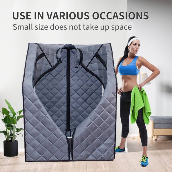 Steam Sanctuary – Personal Home Sauna Tent with Remote - Image 4