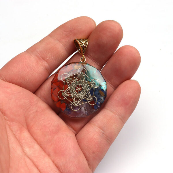 Cosmic Align Amulet – 7-Chakra Reiki Crystal Pendant for Energy Balance - Image 9
