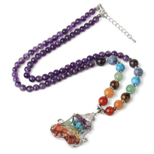 Seven Chakra Crystal Pendant | Reiki & Yoga Healing Necklace