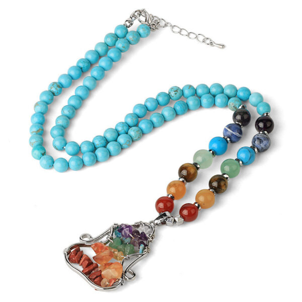 Seven Chakra Crystal Pendant | Reiki & Yoga Healing Necklace - Image 3