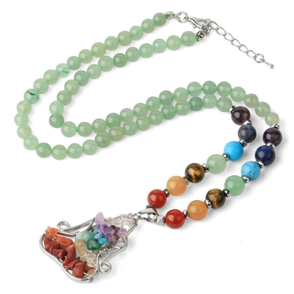 Seven Chakra Crystal Pendant | Reiki & Yoga Healing Necklace - Image 6
