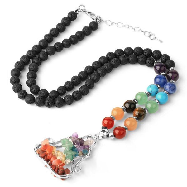 Seven Chakra Crystal Pendant | Reiki & Yoga Healing Necklace - Image 2