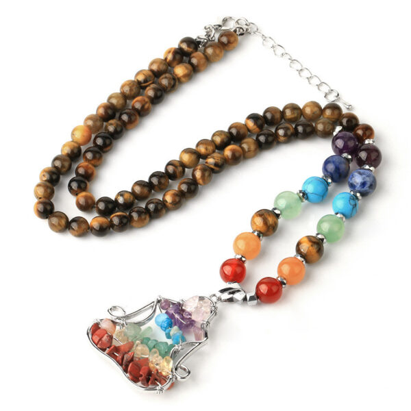Seven Chakra Crystal Pendant | Reiki & Yoga Healing Necklace - Image 4
