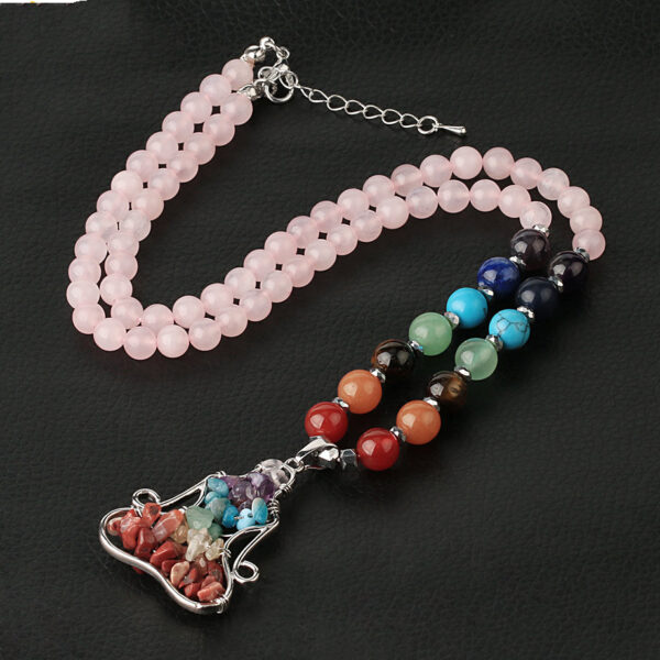Seven Chakra Crystal Pendant | Reiki & Yoga Healing Necklace - Image 7