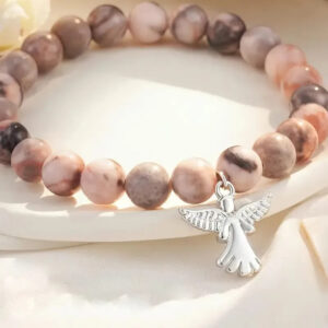 Guardian Angel Crystal Bracelet | Healing Stones & Wings Pendant