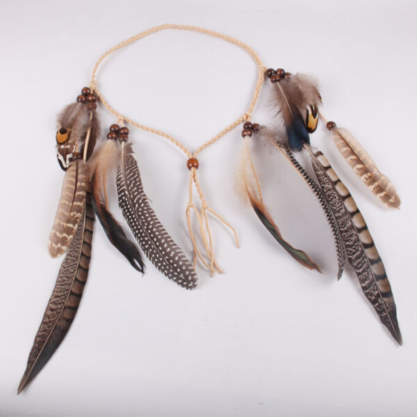 Feather headband feather tassel hair ring - Image 3