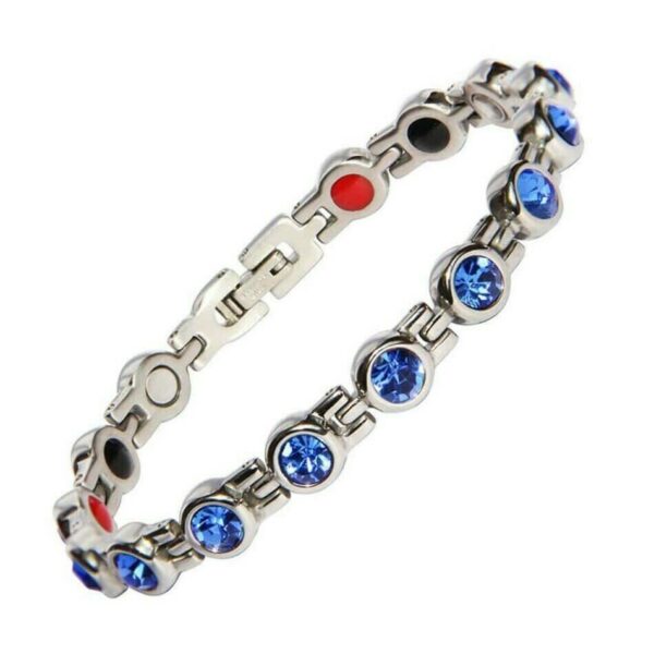 Healing Crystal & Magnet Therapy Bracelet | Stainless Steel Bio-Energy Balance - Image 6