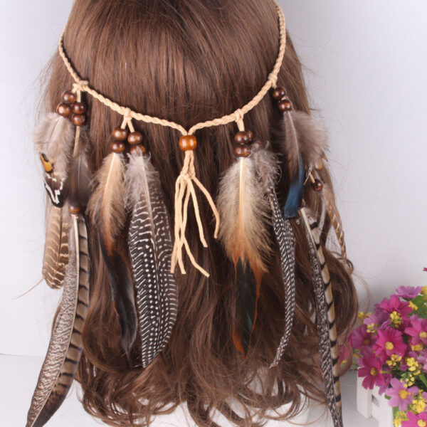 Feather headband feather tassel hair ring - Image 2