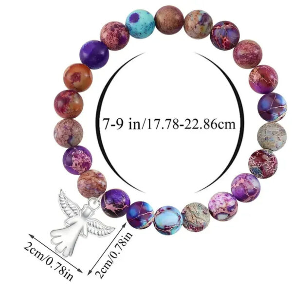Guardian Angel Crystal Bracelet | Healing Stones & Wings Pendant - Image 5
