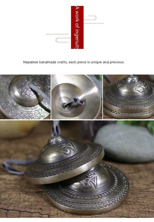 Tibetan Copper Tingsha Cymbals | Handmade Percussion for Meditation & Sound Healing - Image 9