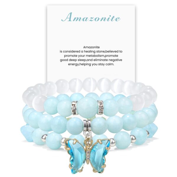 Bohemian Healing Crystal Bracelet | Natural Stone Beads for Balance & Style - Image 3