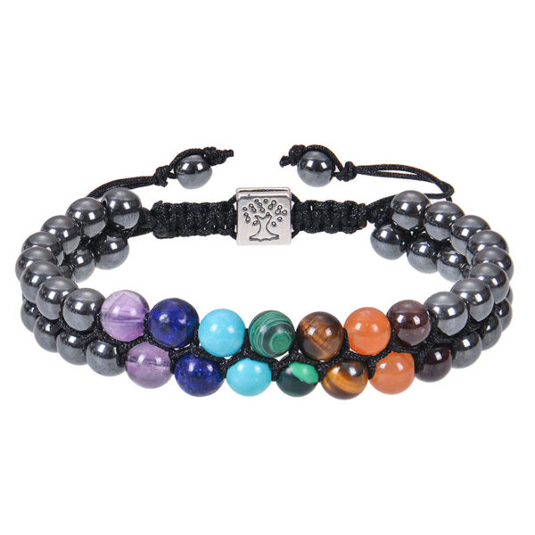 7 Chakra Healing Crystal Bracelet | Double-Layer Natural Gemstone for Yoga & Meditation - Image 3