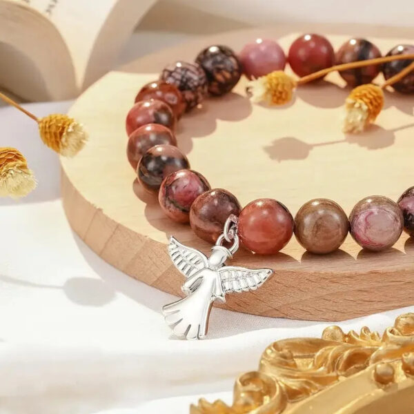 Guardian Angel Crystal Bracelet | Healing Stones & Wings Pendant - Image 4
