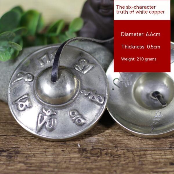 Tibetan Copper Tingsha Cymbals | Handmade Percussion for Meditation & Sound Healing - Image 4