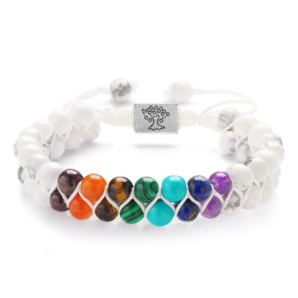 7 Chakra Healing Crystal Bracelet | Double-Layer Natural Gemstone for Yoga & Meditation - Image 2